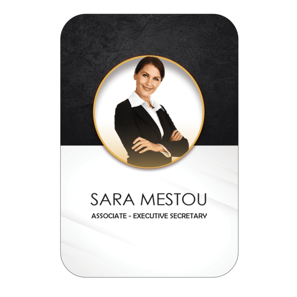 Professional headshot of Ms. Sara Mestou, Associate - Executive Secretary at HZLegal.
