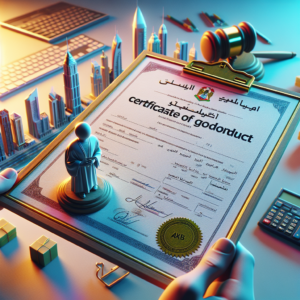 What is the importance of a certificate of good conduct when a tenant vacates a property in UAE law?
