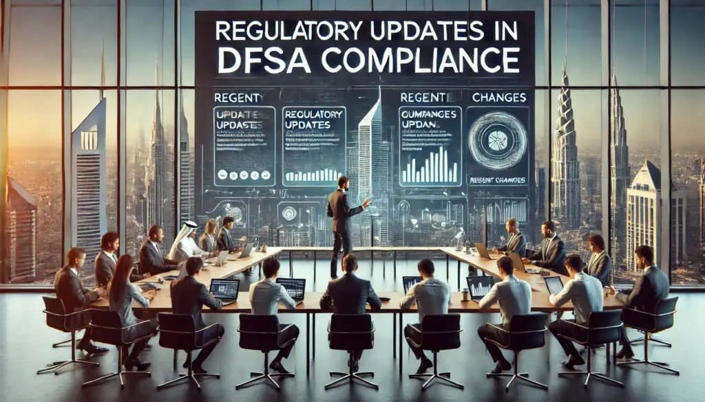 Workshop in Dubai on updating DFSA compliance training with recent regulatory changes and guidelines.
