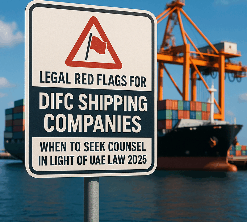 Legal Red Flags for DIFC Shipping Companies When to Seek Counsel in Light of UAE Law 2025