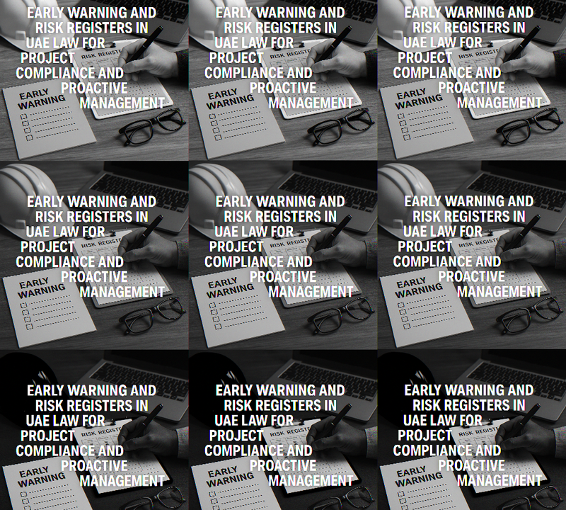 Early Warning and Risk Registers in UAE Law for Enhanced Project Compliance and Proactive Contract Management