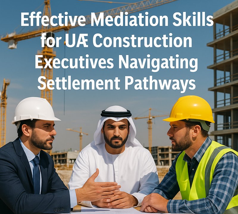 Effective Mediation Skills for UAE Construction Executives Navigating Settlement Pathways