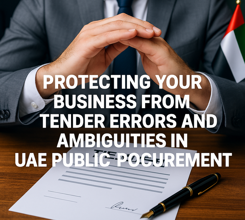 Protecting Your Business from Tender Errors and Ambiguities in UAE Public Procurement