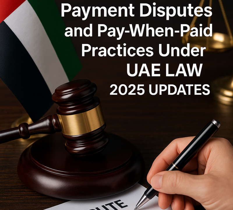 Understanding Payment Disputes and Pay-When-Paid Practices Under UAE Law 2025 Updates