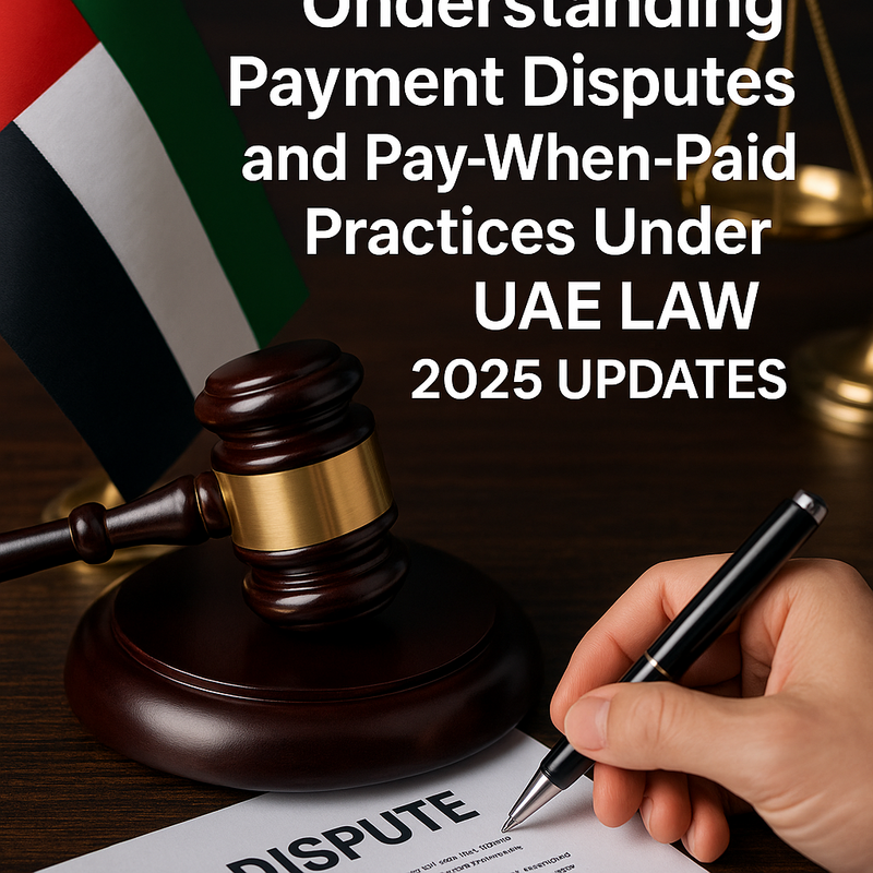 Business professionals reviewing UAE contract payment clauses and dispute procedures