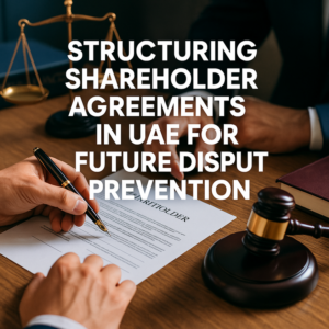 Diagram showing structure of UAE shareholder agreements for dispute prevention