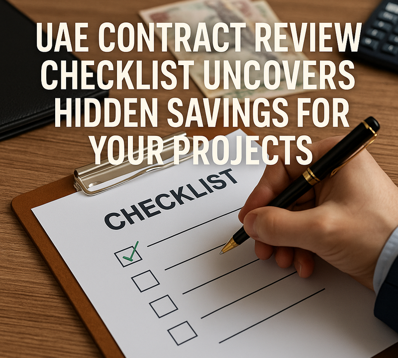 UAE Contract Review Checklist Uncovers Hidden Savings for Your Projects