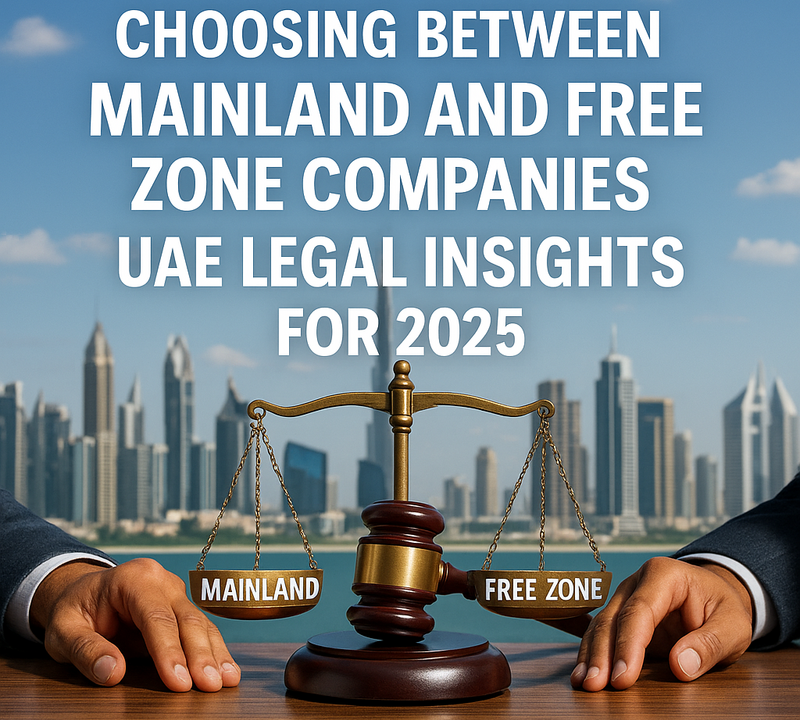 Choosing Between Mainland and Free Zone Companies UAE Legal Insights for 2025