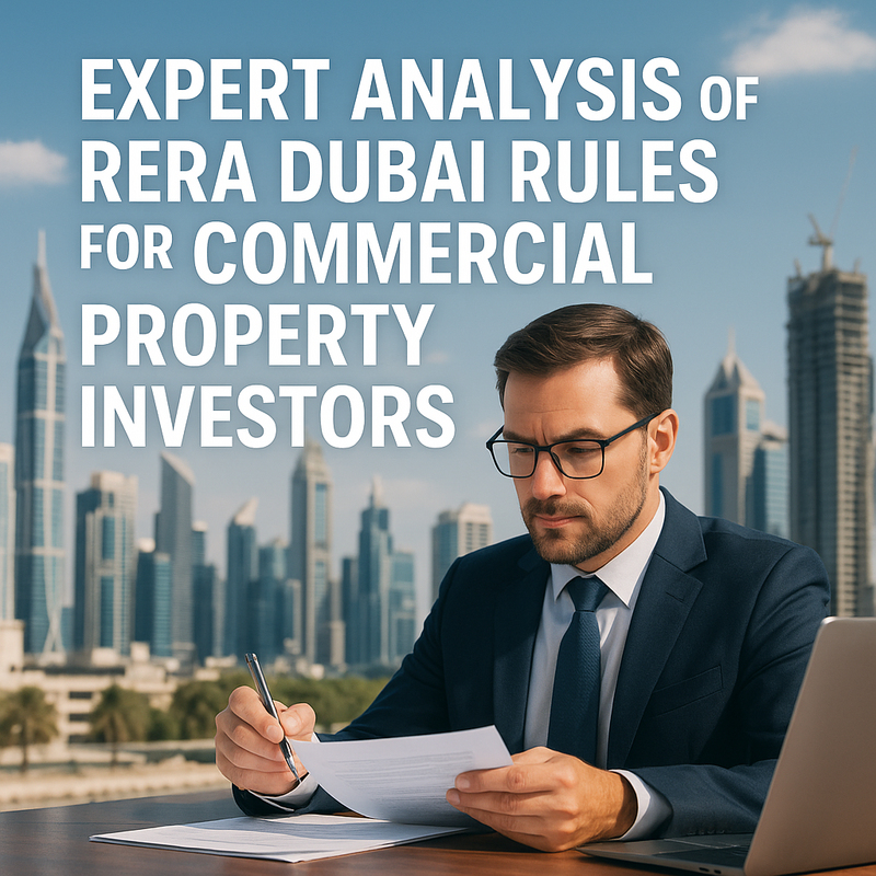 Dubai skyline with modern commercial towers symbolizing RERA-regulated property sector.