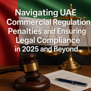 Visual summary chart of UAE commercial regulation penalties and compliance strategies