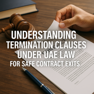Contractual termination process visualized for UAE legal compliance