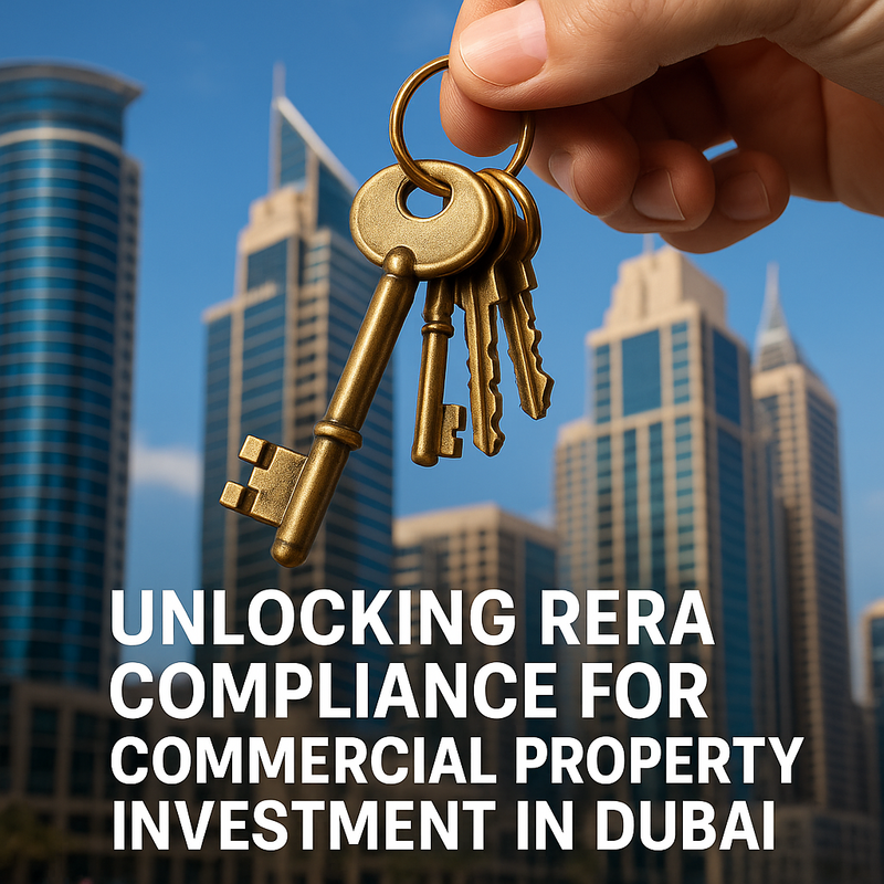 Flowchart showing legal RERA compliance steps for Dubai commercial property investors