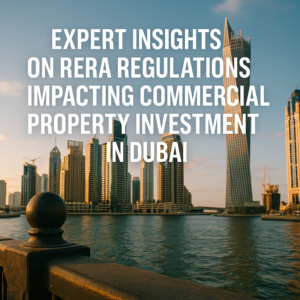 Dubai skyline featuring prominent commercial real estate properties under regulatory compliance.
