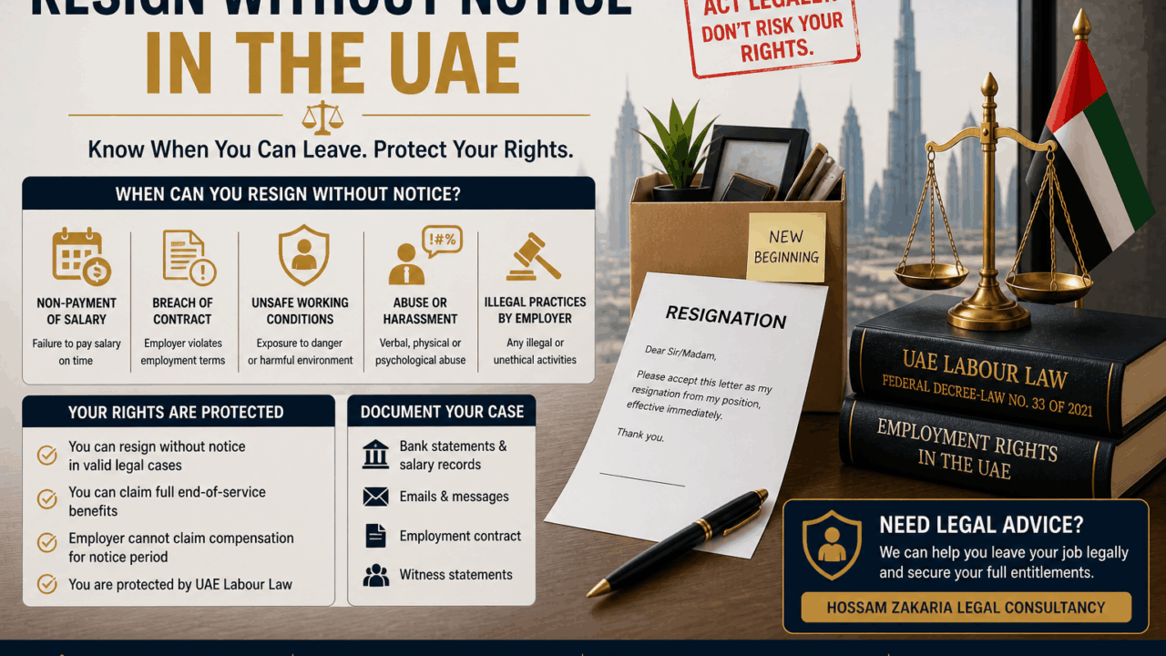 Can an Employee Resign Without Notice in the UAE?